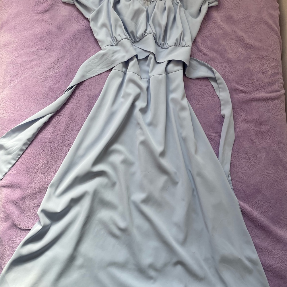 Elegant Light Blue Women's Dress